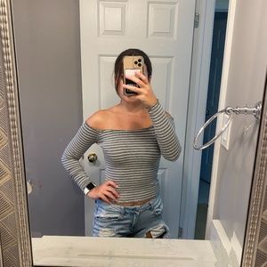 Striped Off the Shoulder Top